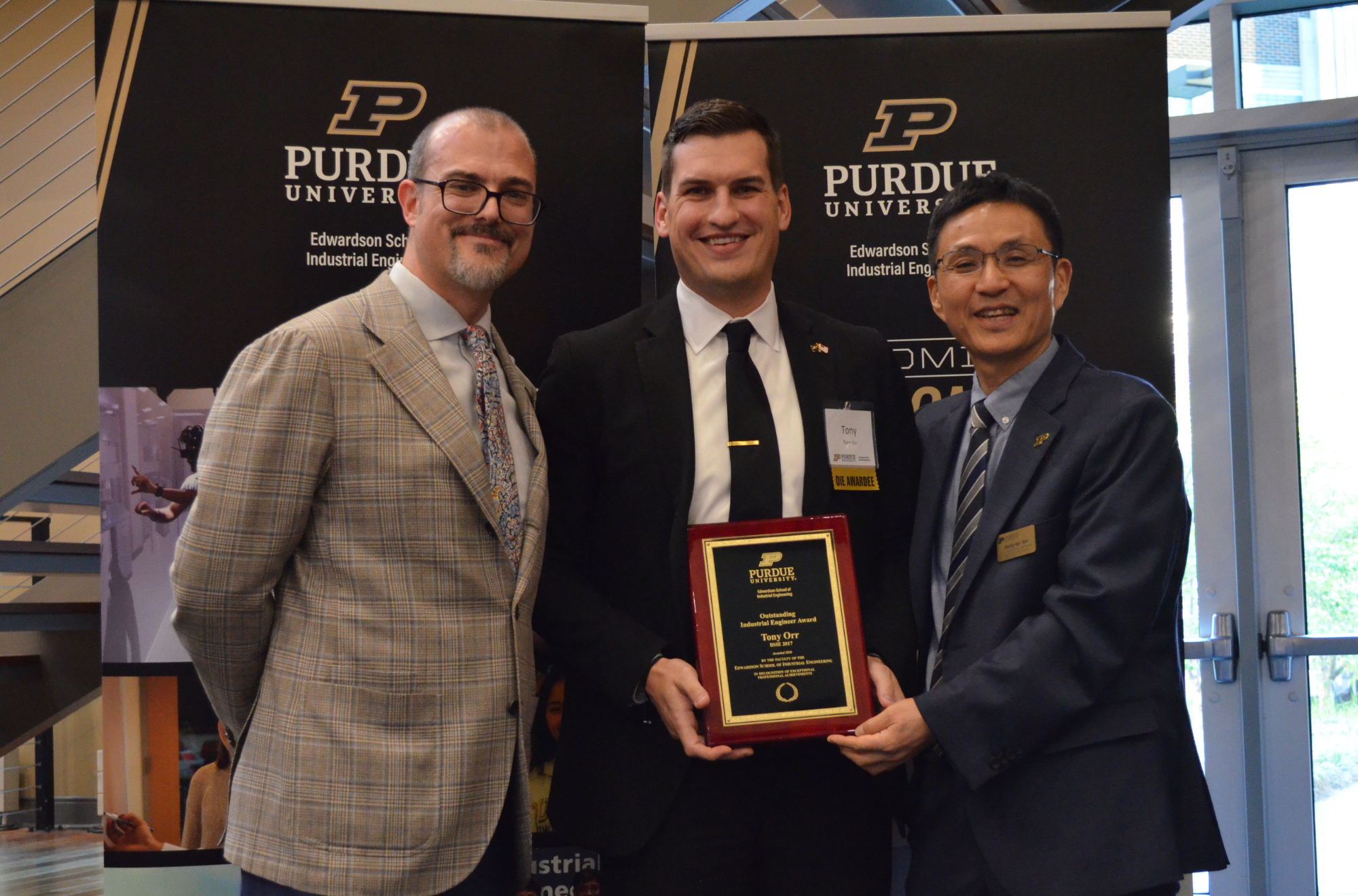 Posing with Dr. Son and Doc B. after accepting award. 